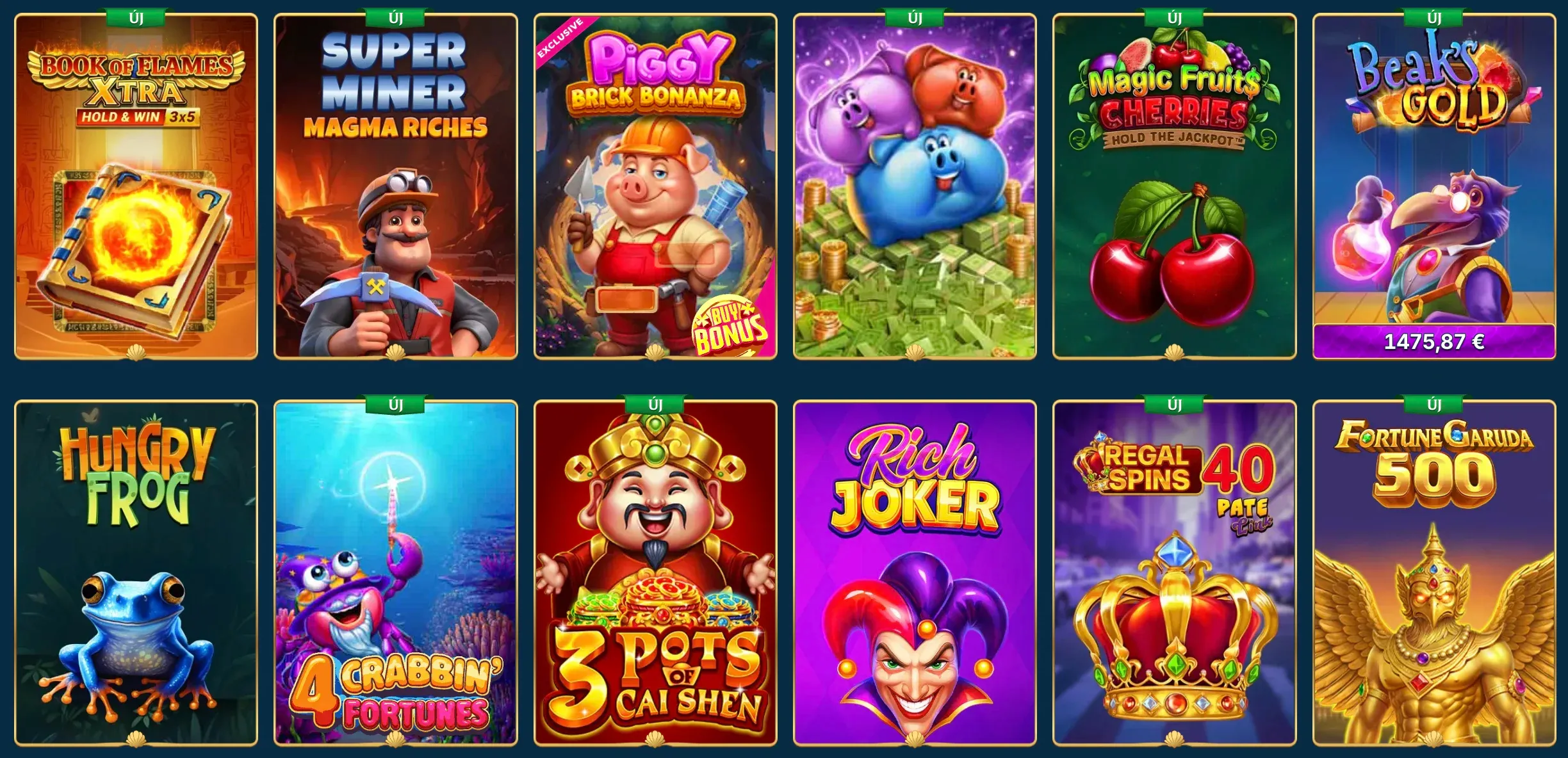 Nyerőgépek választéka az AquaSpins casino