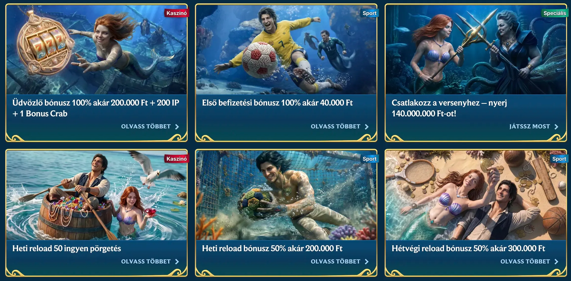 Promóciók az AquaSpins kaszinóban